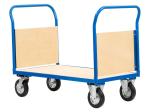75kg Steel Platform Push Cart Double Handle Flatbed Push Cart