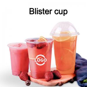 China Top Diameter Blister Bubble Cup Lids Disposable Plastic Cup For Fruit Drinking on sale