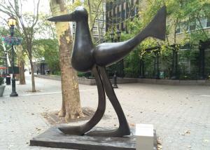 China Art Deco Life Size Bird Sculpture Bronze Animal Statues Casting Finish on sale