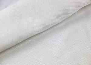 China 50m High Silica Fiberglass Cloth , White Heat Insulation High Temp Silica Cloth on sale