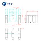 Community Glass Swing Turnstile High Speed Customizable Strong Self Protection