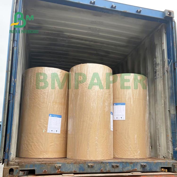 110gsm Brown Test Liner For Carton Boxes 120cm High Strength Recycled Pulp