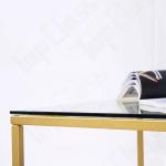 Gold Tempered Glass Table 220*120*75cm Home Goods Coffee Tables