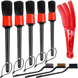 Wholesale 9Pcs PP Car Detailing Brush For Cleaning Car Interior Exterior from china suppliers