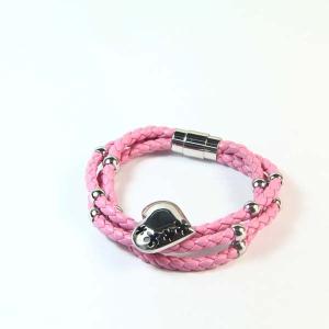 Wholesale Europ American Fashion Trendy Stainless Steel Geniune PU Leather Bracelet Bangle LBL251 from china suppliers