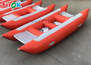 China 430cm 6 Persons Red Catamaran Racing High Speed Boat on sale