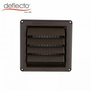 China Brown Plastic Register Vents 4 Inch AC Anti UV Plastic Wall Vent With Fixed Louvers on sale