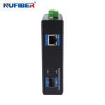 1000M Industrial 1xRj45+1xSFP media converter Din rail IP40 for outdoor Network