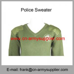 Wholesale Wholesale Cheap China Military Wool Acrylic Police Army Green Sweater from china suppliers