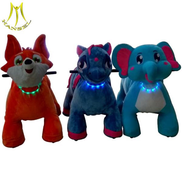 Hansel coin operated battery motorized animals and kids motorized animal with