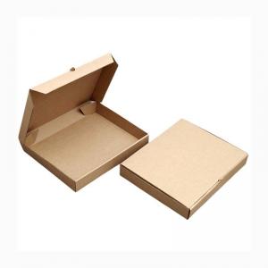 China Color Printed Kraft Paper Pizza Box , Paper Takeaway Box For Catering on sale