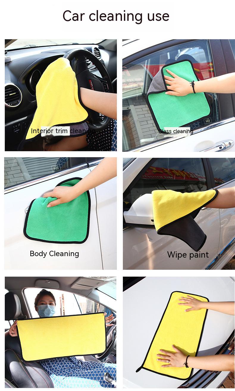 Coral Fleece Microfiber Cloth for Car Cleaning and Drying Custom Designs Accepted