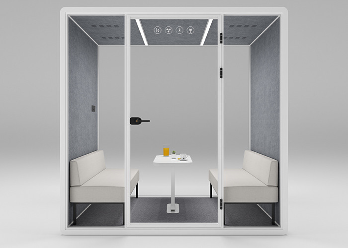 Control Panel Flexible Soundproof Pods L Meeting Booth For Exhibition Comfort Seats Cabin