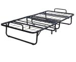 Black Folding Steel Bed Frame Rust Resistance Water Proof Easy Installation