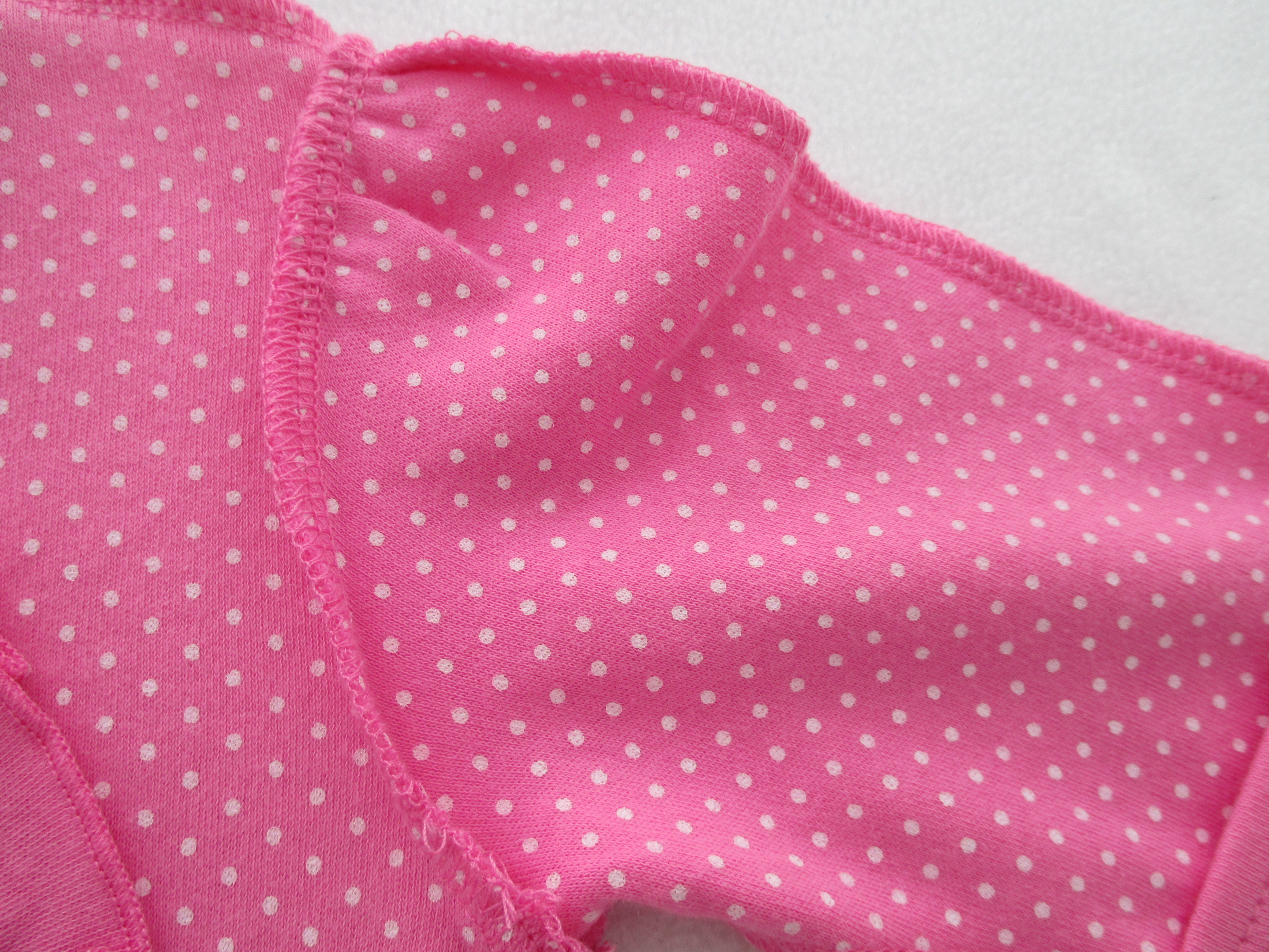 Baby Girl Interlock Baby Footed Rompers All Over Print Mitten Sleeve Opening Special Workmanship