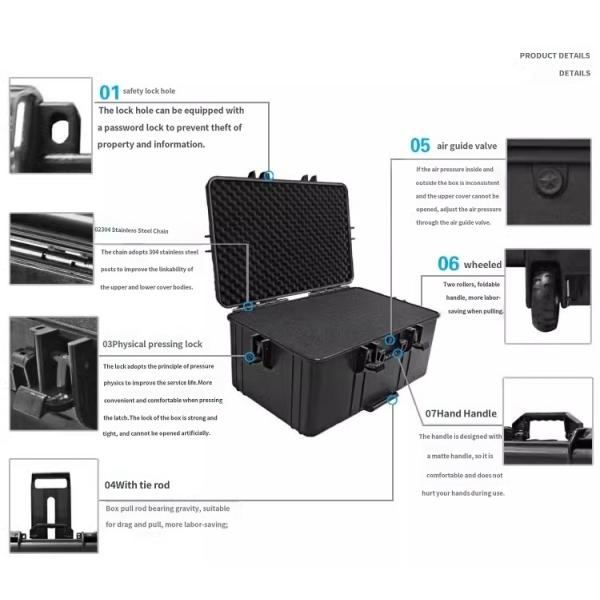 IP67 Waterproof ABS Tool Storage Case with Custom Foam GD-2116