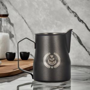 Wholesale 350ml/500ml Stainless Steel Latte Milk Pitcher Espresso Jug with BAMBOO Functionality from china suppliers