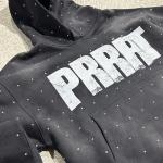 Oversized Rhinestone Custom Hoodies Jacket For Men Rhinestone Screen French