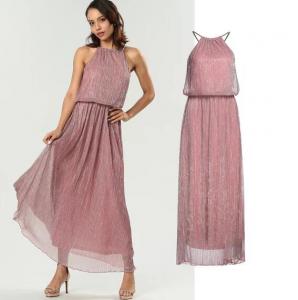 Wholesale 2019 new fashion ladies dress womens Metallic Shimmer Maxi Dress party dress from china suppliers