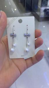 Wholesale 2018 New Style 925 sterling silver white pearl earrings freshwater drop stud jewelry earings pearl S925 from china suppliers