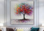 Abstract Colorful Modern Art Oil Painting Hand Painted Tree Painting For Living