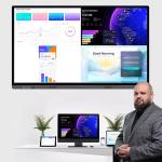 4K 85 inch Flat Panel Dual System Smart Board For School