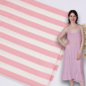 China Breathable Striped Material Fabric 180cm Modal Yarn Dyed Cloth For Leisure Wear on sale