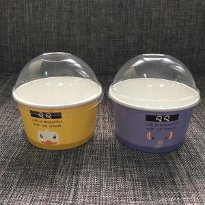 Wholesale 16oz Customized Logo Paper Ice Cream Cups With Paper Lids from china suppliers