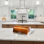 Customized Powder Coating Kitchen Bread Box , Metal Bread Tin Storage