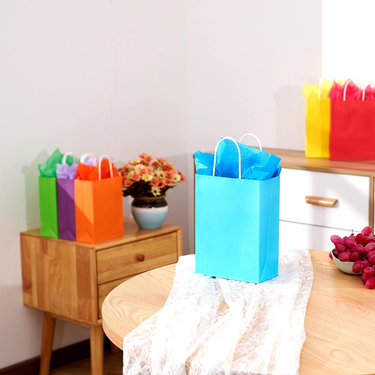 Handmade Low MOQ Degradable Strong Cute Small Gift Candy Kraft Paper Bag For Parties