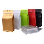 1lb White Black High Barrier Flat Bottom Coffee Bag Aluminumed Foil With Valve