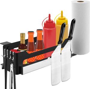 Wholesale Convenient Carbon Steel Griddle Grill Caddy Organizer for Blackstone BBQ Accessories from china suppliers
