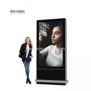 China Indoor LCD Digital Display Totem 4k Ultra HD Advertising Digital Signage For Shopping Mall on sale