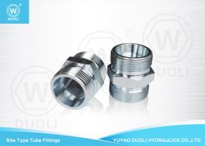 Wholesale DIN Thread 24 Degree Hydraulic Bite Type Tube Fitting Straight Union By Carbon Steel from china suppliers