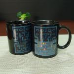 Black Pacman Color Changing Mug 11oz Ceramic Mug For Children
