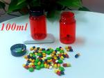CRC Hdpe Capsule Bottle Red PET Plastic Bottles For Capsules