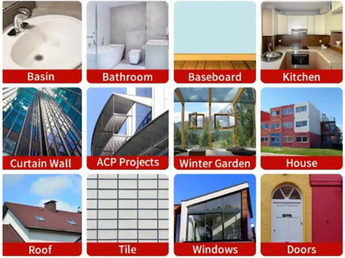Fast Drying Weatherproof Crack Filling Sealant Glass Plastic Ceiling Curtain Wall