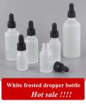 5ml 10ml 15ml 20ml 30ml 1oz empty Essential Oil Bottle White Frosted Glass