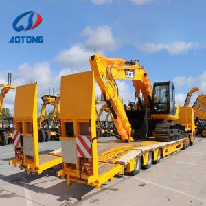 Wholesale Transport Heavy Equipment Conveniently with Aotong Mechanical Folding Low Bed Trailer from china suppliers
