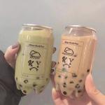 Bpa Free 330ml Pet Plastic Beverage Bottles Can For Boba Tea Wine Eco Friendly