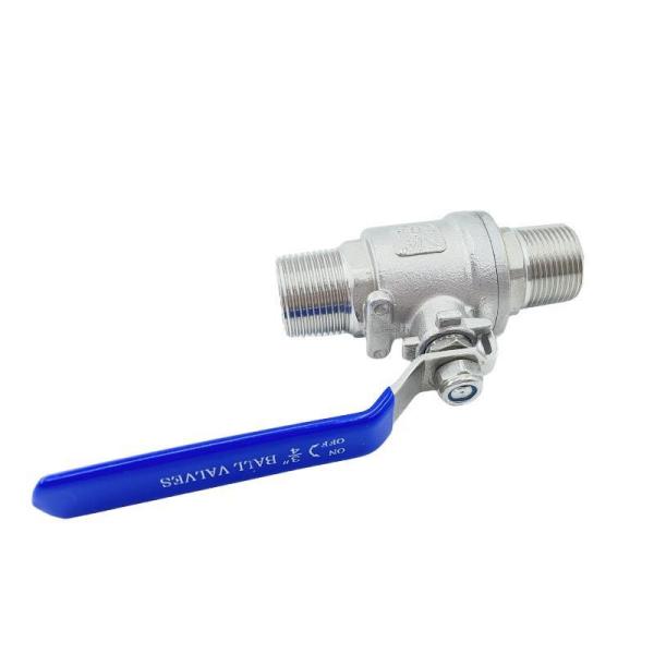 304 Stainless Steel 2PC Ball Valve DN8-DN50 with NPT BSPP BSPT Thread at