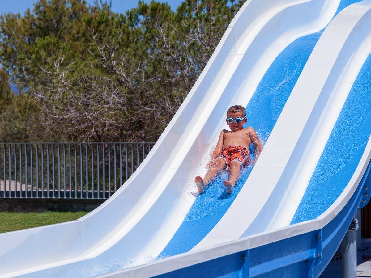 Outdoor Amusement Water Park Games Equipment Fiberglass Slide For Swimming Pool