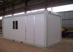 Gray And White Double Container House Aluminum Zinc Coated Steel Color Embossed