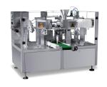 Rotary Automatic Granule Packing Machine Premade Stand Up Zipper Gusset Pouch