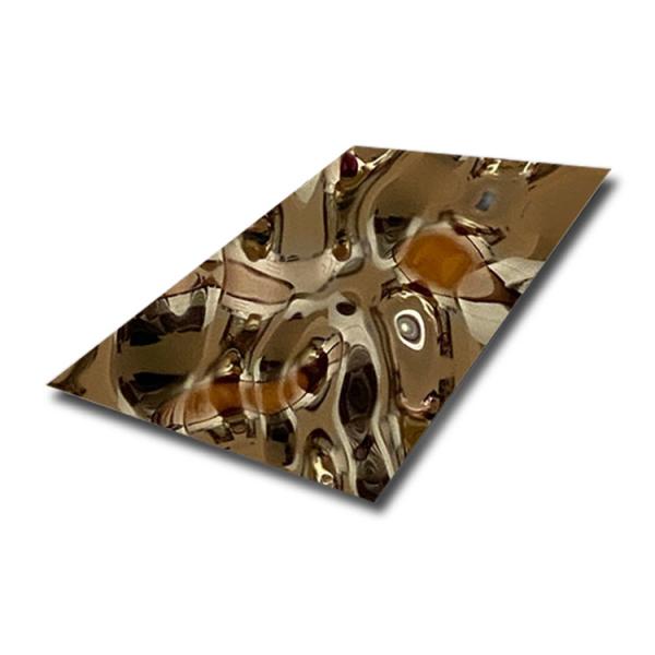 Custom Pvd Large Medium Small Water Ripple Stainless Steel Sheet Hammered