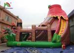 Antiquity Color Dinosaur Inflatable Jumping Castle With Slide Roof Covered
