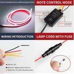 12V DIY Car Hood Flexible Led Strip Light White Daytime Running Lights