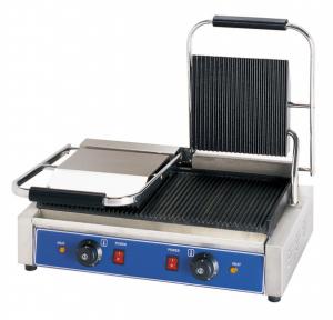 China Electric Restaurant Cooking Equipment Double Contact Grill Griddle Sandwich Press Grill on sale