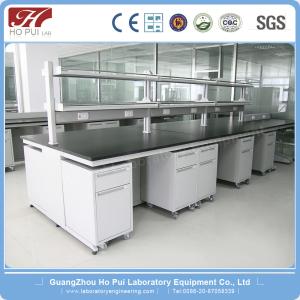 China Economical Wood Lab Island Bench , Aluminum Coated Lab Workbench on sale