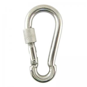Wholesale Professional POLISH Finish Stainless Steel Spring Snap Hook with Screw Lock Eye Shape from china suppliers
